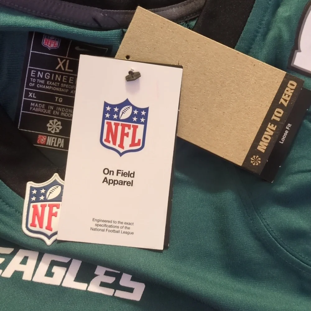 Nike NFL Eagles Sanders #26 Teal and Black Men's Jersey Size XL - Picture 9 of 9